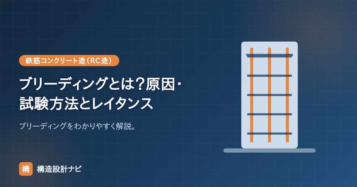 ブリーディングとは？原因・試験方法とレイタンス