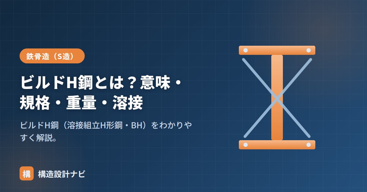 ビルドH鋼とは？意味・規格・重量・溶接