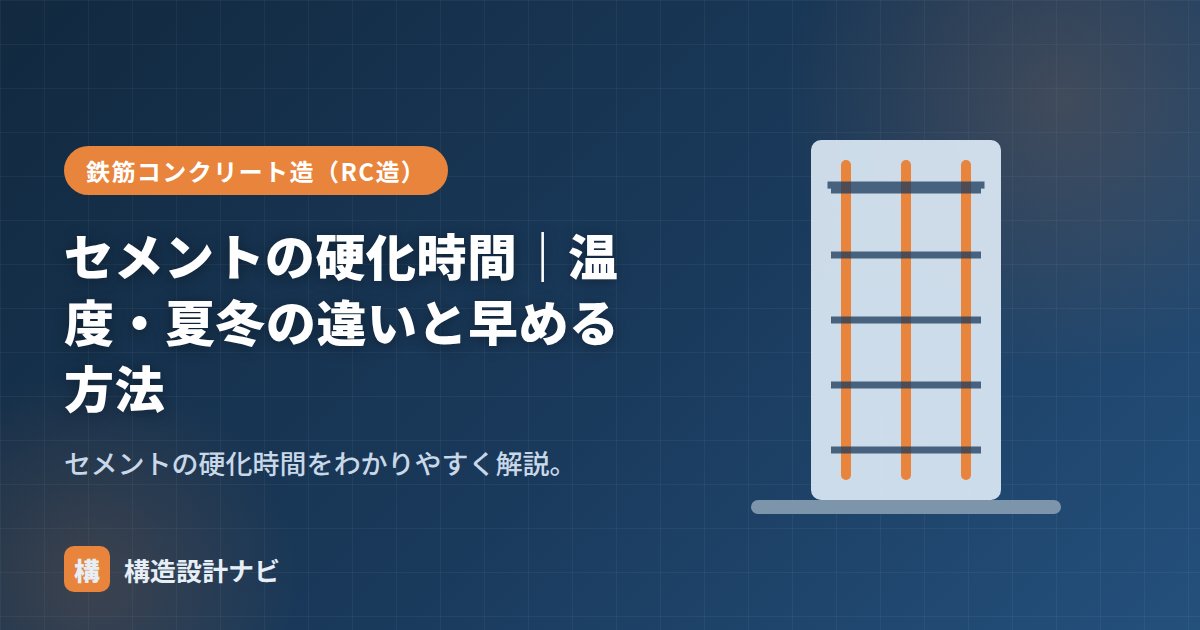 セメントの硬化時間｜温度・夏冬の違いと早める方法