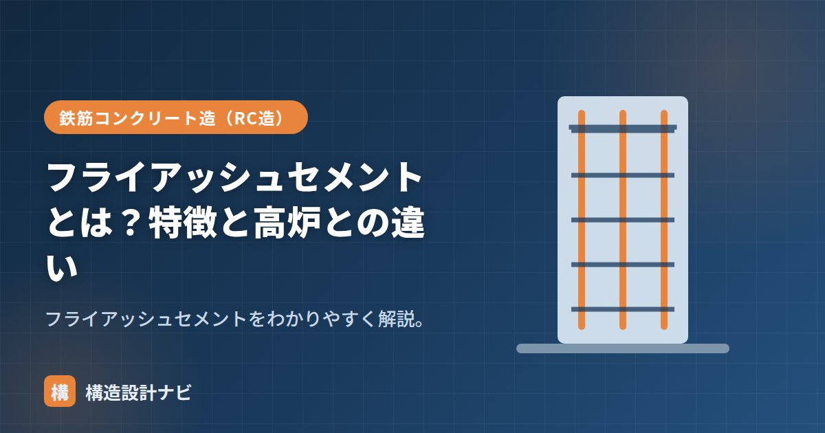 フライアッシュセメントとは？特徴と高炉との違い
