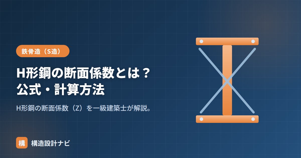 H形鋼の断面係数とは？公式・計算方法