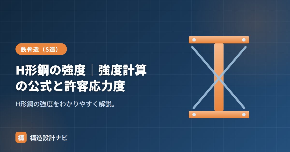 H形鋼の強度｜強度計算の公式と許容応力度