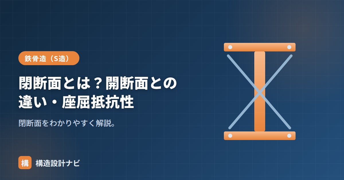 閉断面とは？開断面との違い・座屈抵抗性