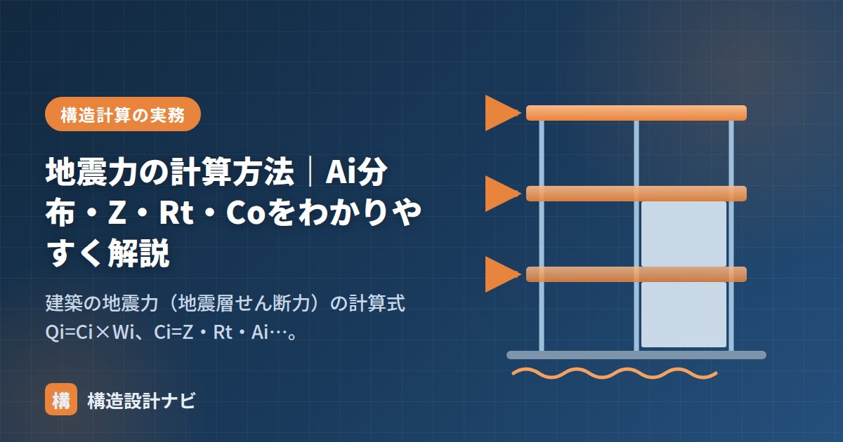 地震力の計算方法｜Ai分布・Z・Rt・Coをわかりやすく解説
