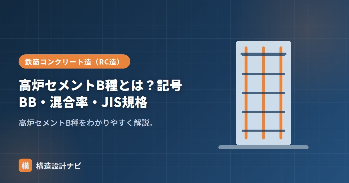 高炉セメントB種とは？記号BB・混合率・JIS規格