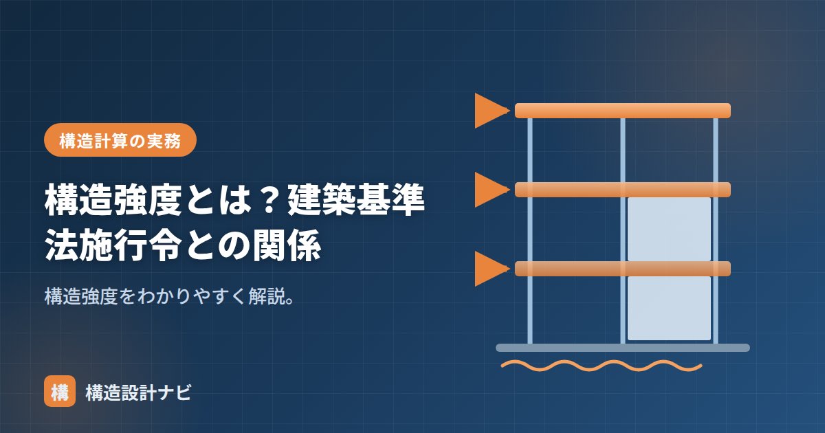 構造強度とは？建築基準法施行令との関係