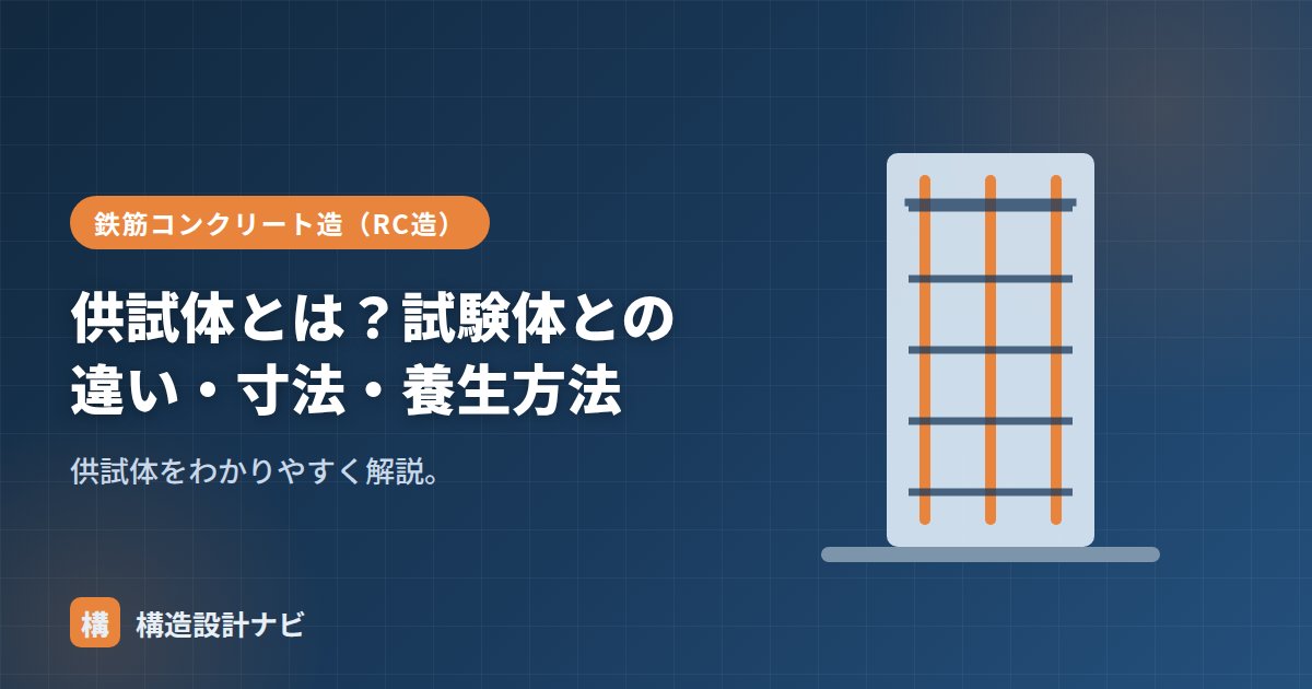 供試体とは？試験体との違い・寸法・養生方法