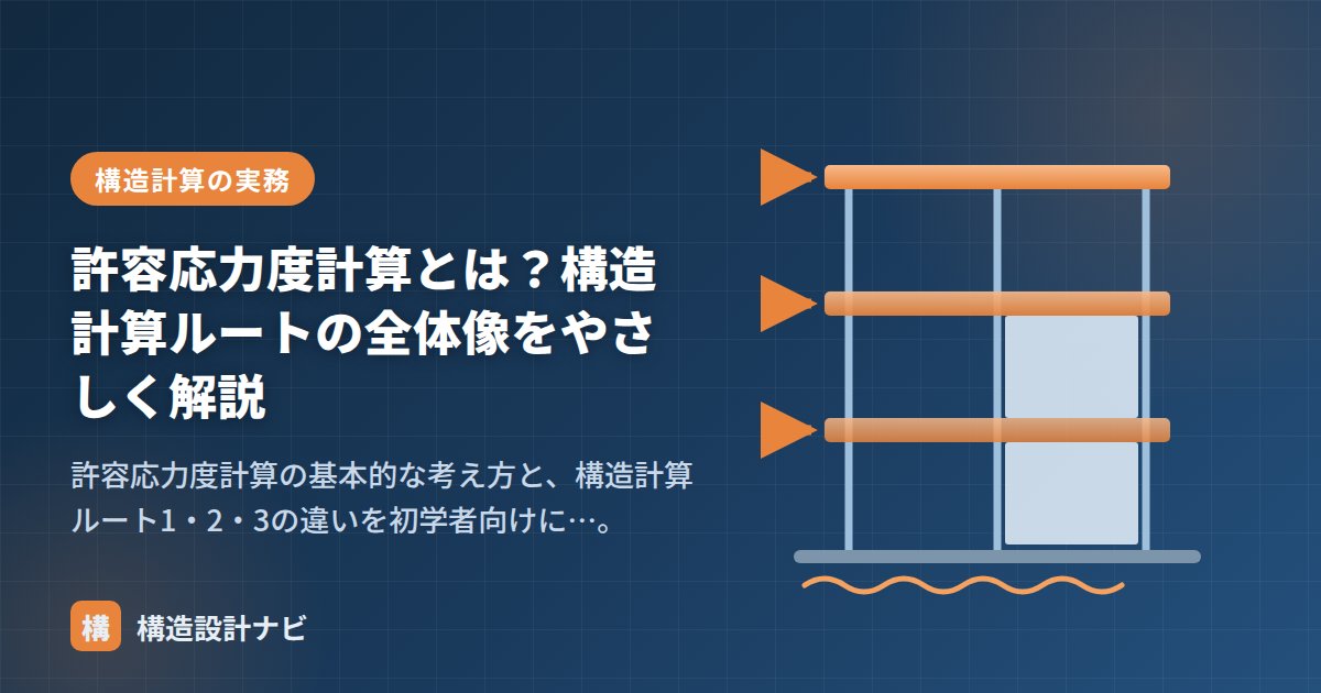 許容応力度計算とは？構造計算ルートの全体像をやさしく解説