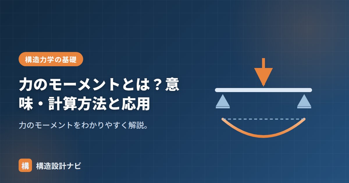 力のモーメントとは？意味・計算方法と応用