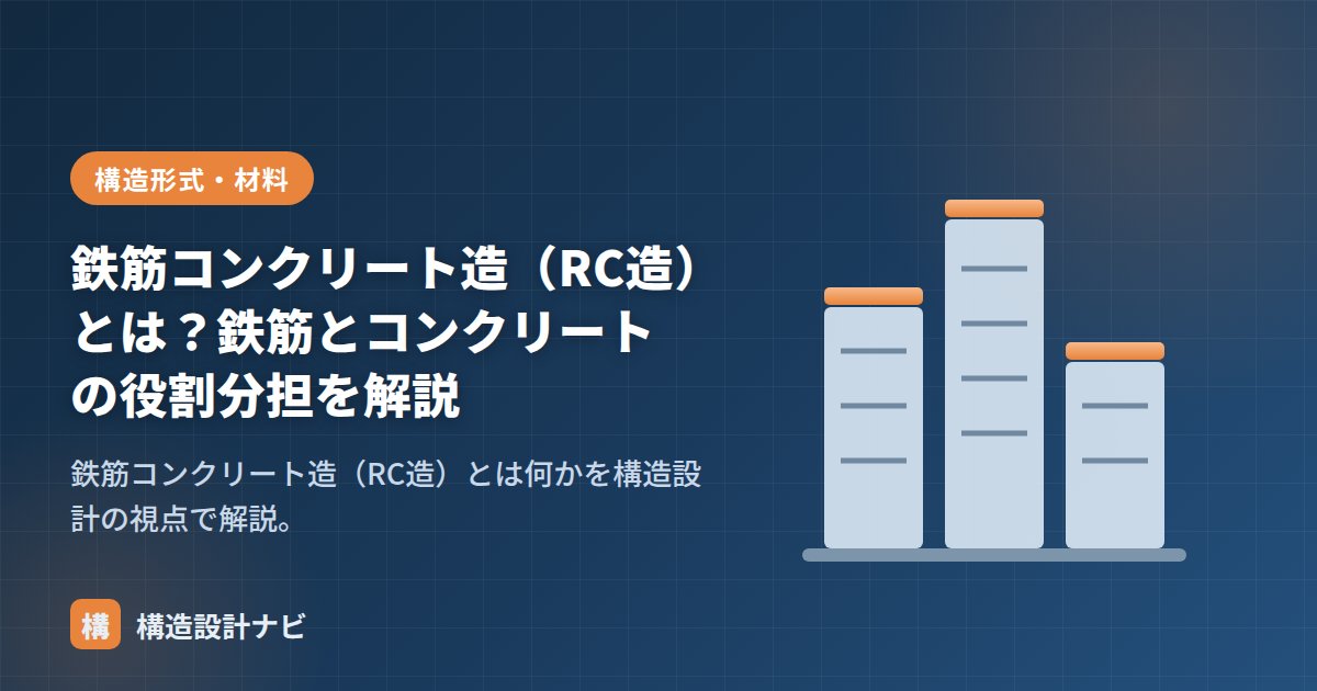 鉄筋コンクリート造（RC造）とは？鉄筋とコンクリートの役割分担を解説