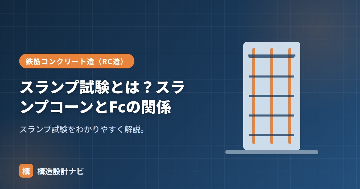 スランプ試験とは？スランプコーンとFcの関係