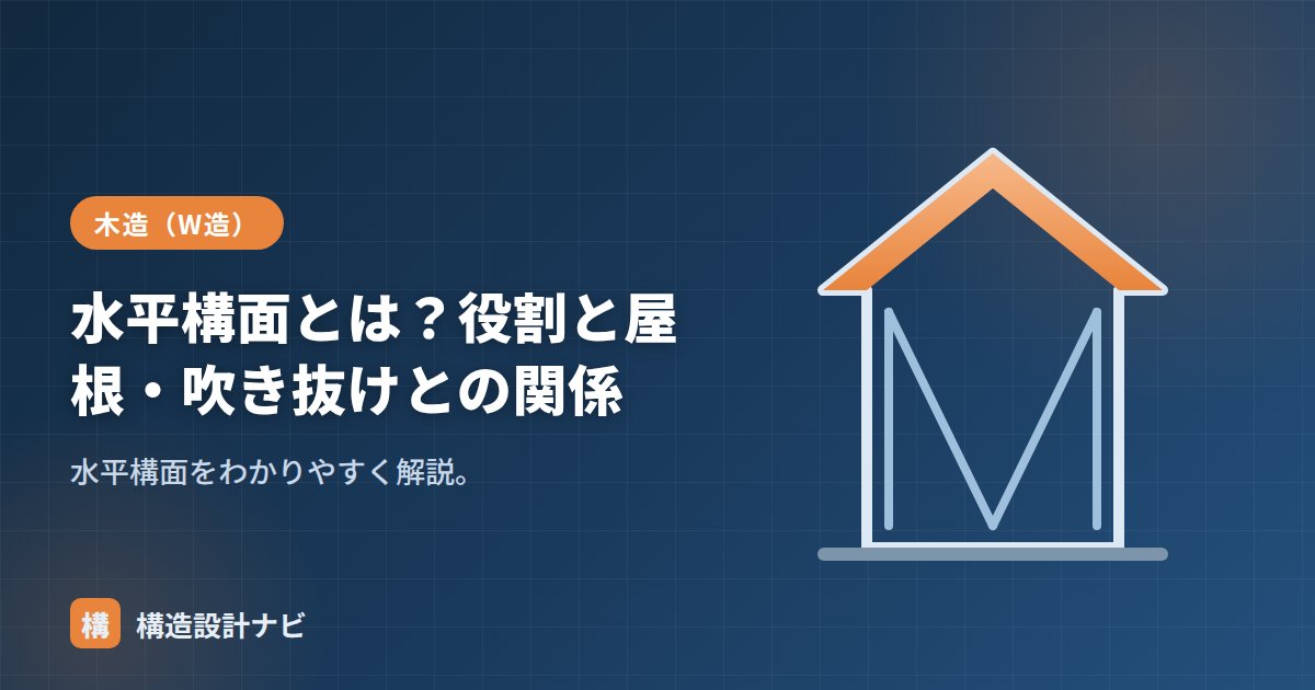 水平構面とは？役割と屋根・吹き抜けとの関係