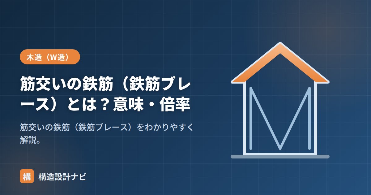 筋交いの鉄筋（鉄筋ブレース）とは？意味・倍率