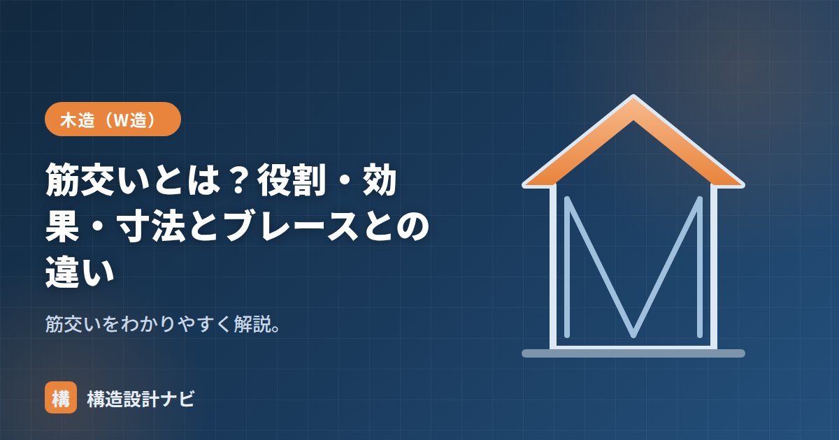 筋交いとは？役割・効果・寸法とブレースとの違い