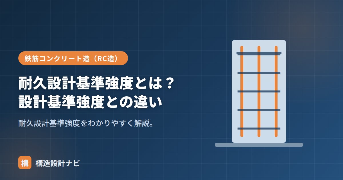 耐久設計基準強度とは？設計基準強度との違い