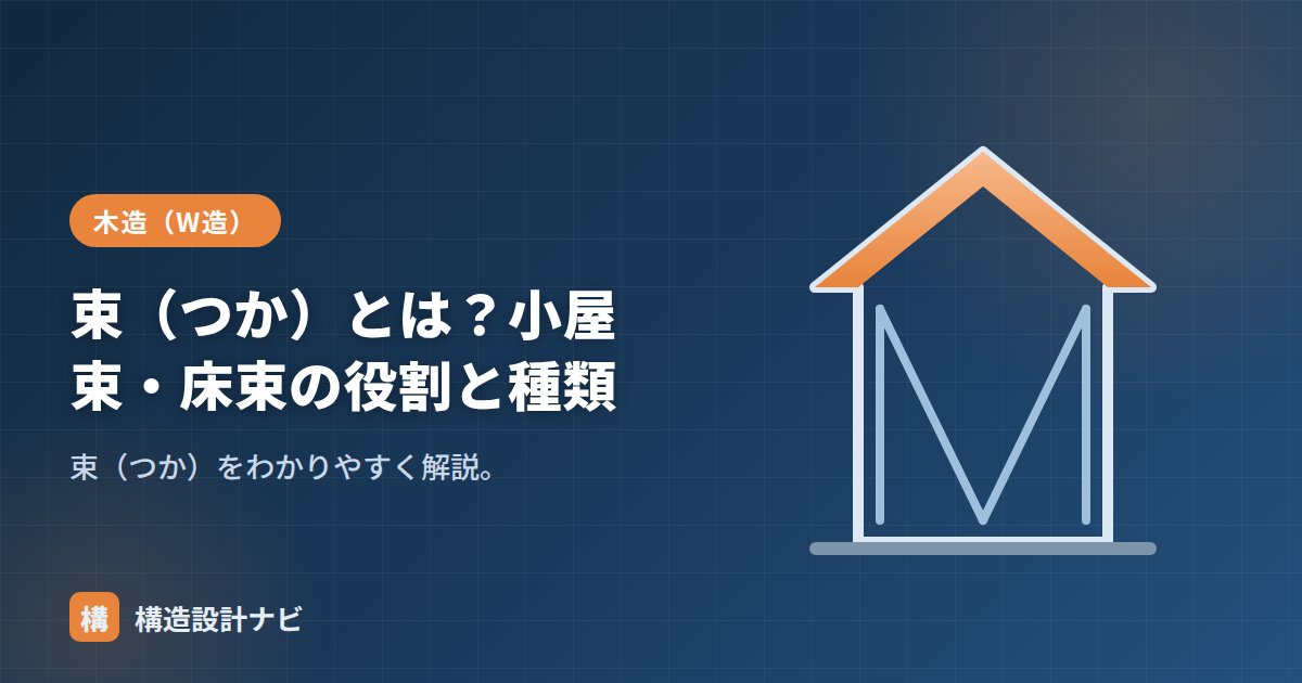 束（つか）とは？小屋束・床束の役割と種類
