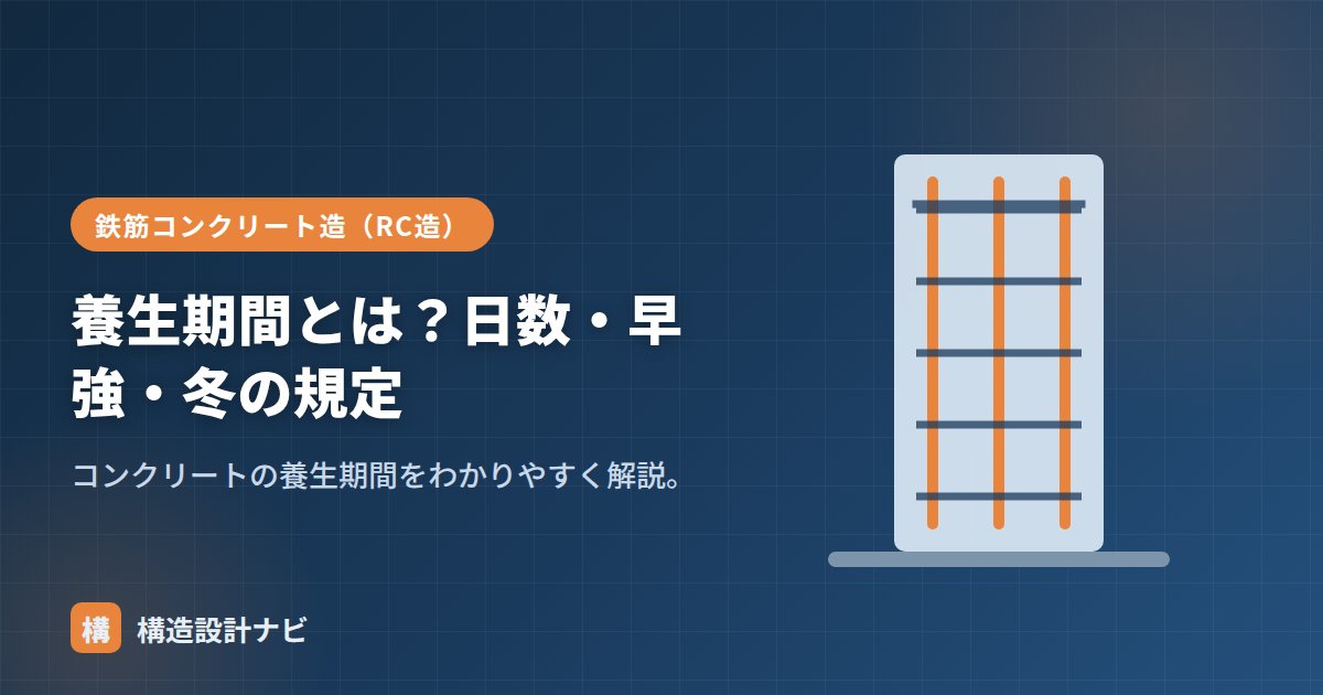 養生期間とは？日数・早強・冬の規定
