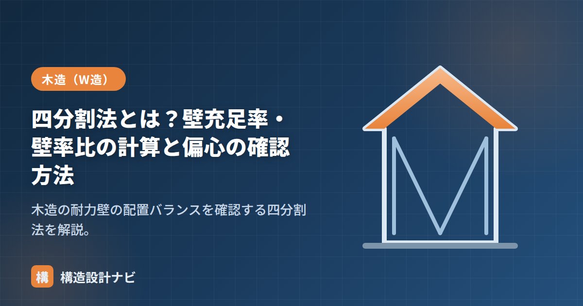 四分割法とは？壁充足率・壁率比の計算と偏心の確認方法