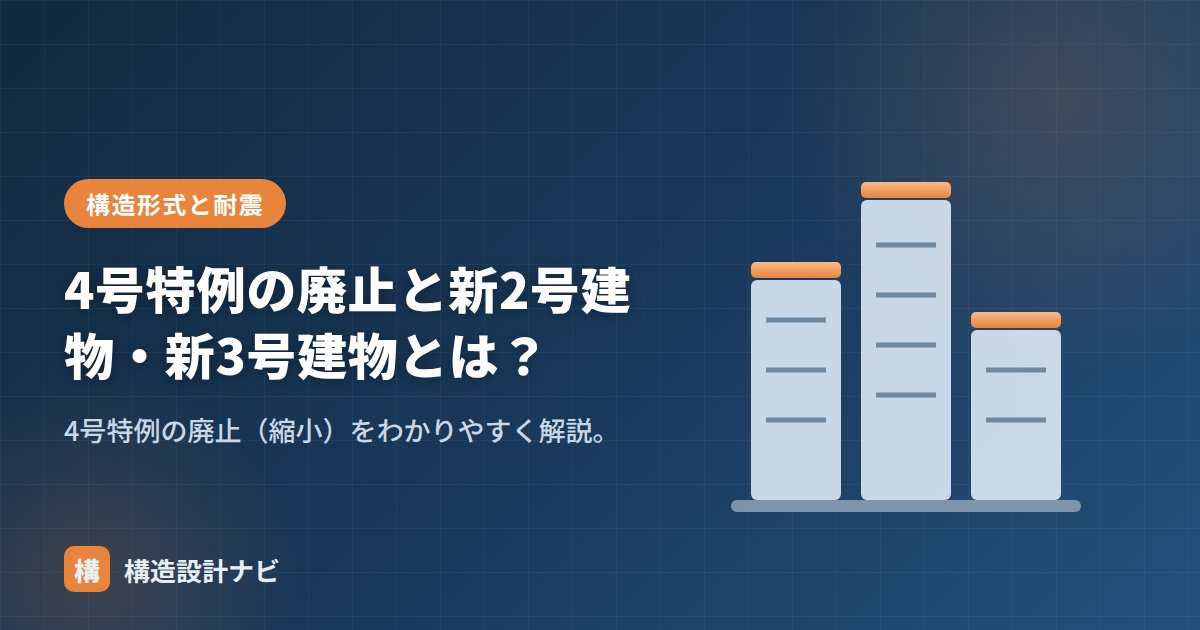 4号特例の廃止と新2号建物・新3号建物とは？