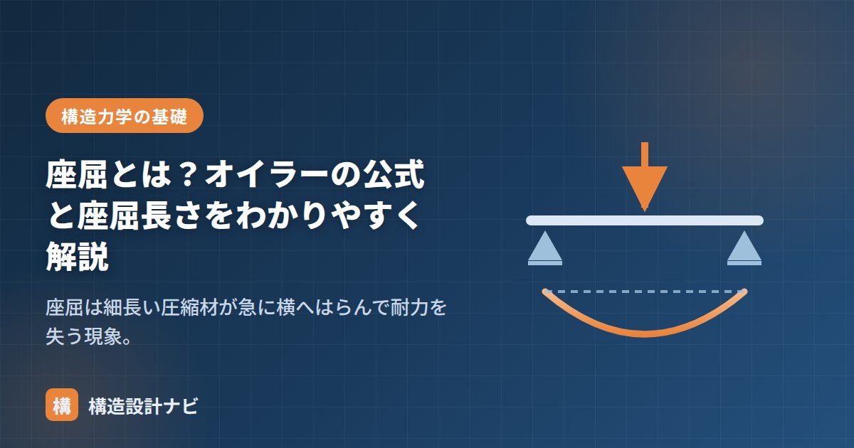 座屈とは？オイラーの公式と座屈長さをわかりやすく解説